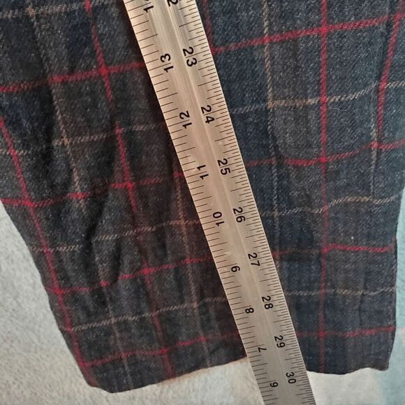 Pendleton Pants Womens 12 Black Plaid Dress Wool Classic Fit Flat Front Vintage - Picture 4 of 9